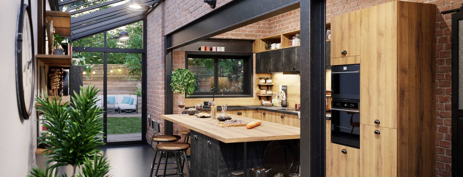 CUISINE COTTAGE CHENE DU JURA DISCAC