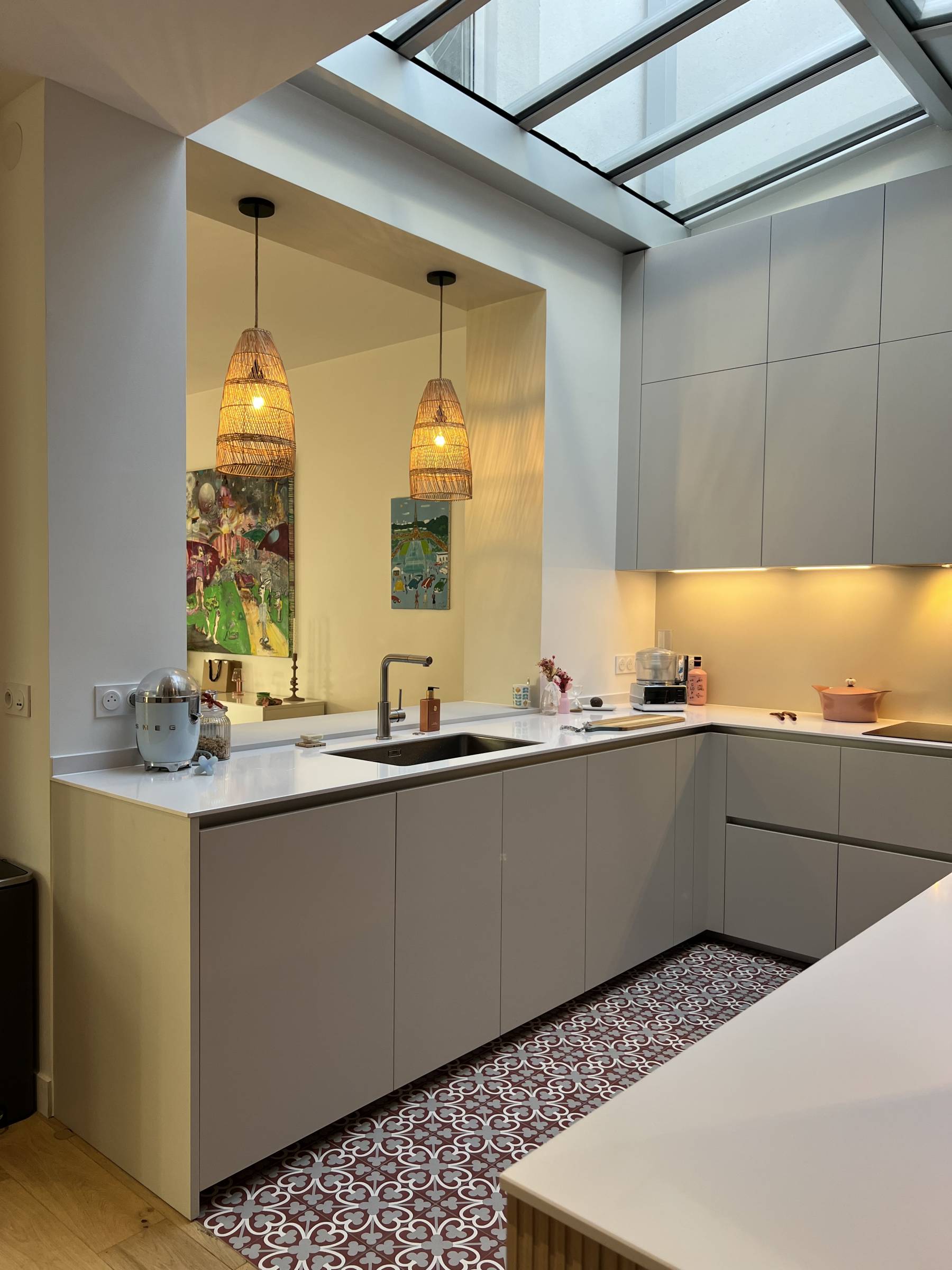 plan de travail quartz blanco zeus