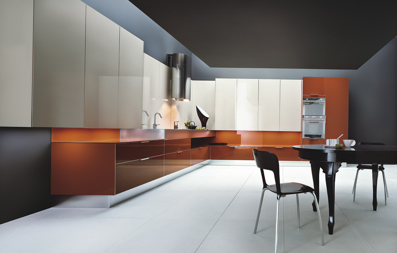 cuisine portes en verre laqué Le Bouscat