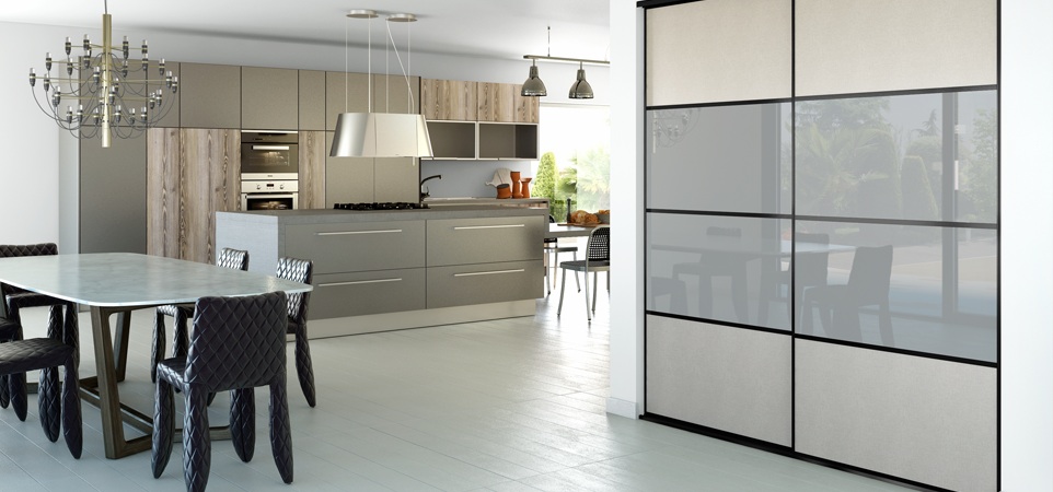 cuisine avec portes coulissantes Bordeaux