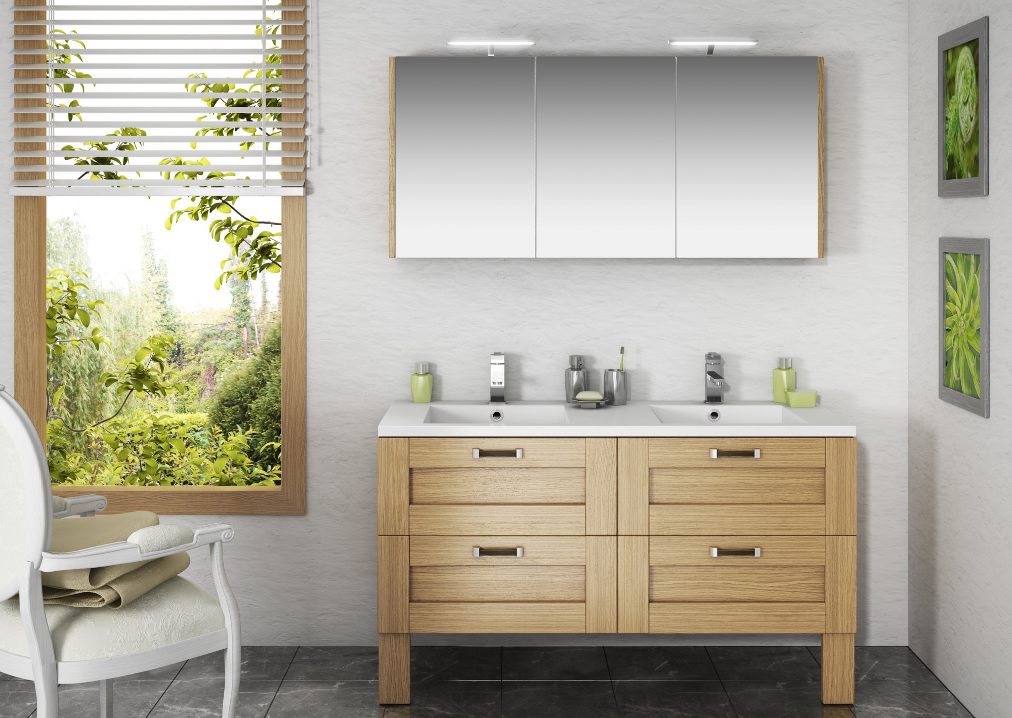 salle de bains Cosy en chêne massif Lormont